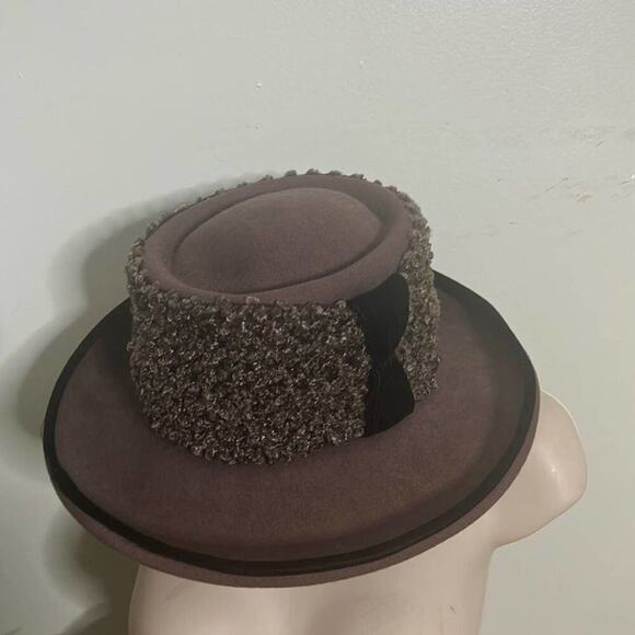 OSCAR DE LA RENTA MILLINERY WOOL FELT‎ HAT - Picture 1 of 8